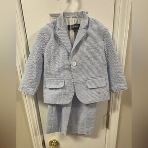 Blue Striped Kids Jacket/pants suit (mix13)